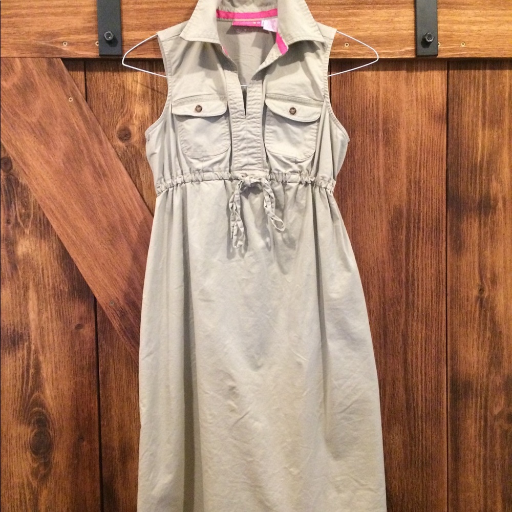 Maternity dress - high-waist knee length